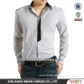 Exclusive style Yarn dyed Stripes 100%Cotton dress shirt for men with shoulder strap
